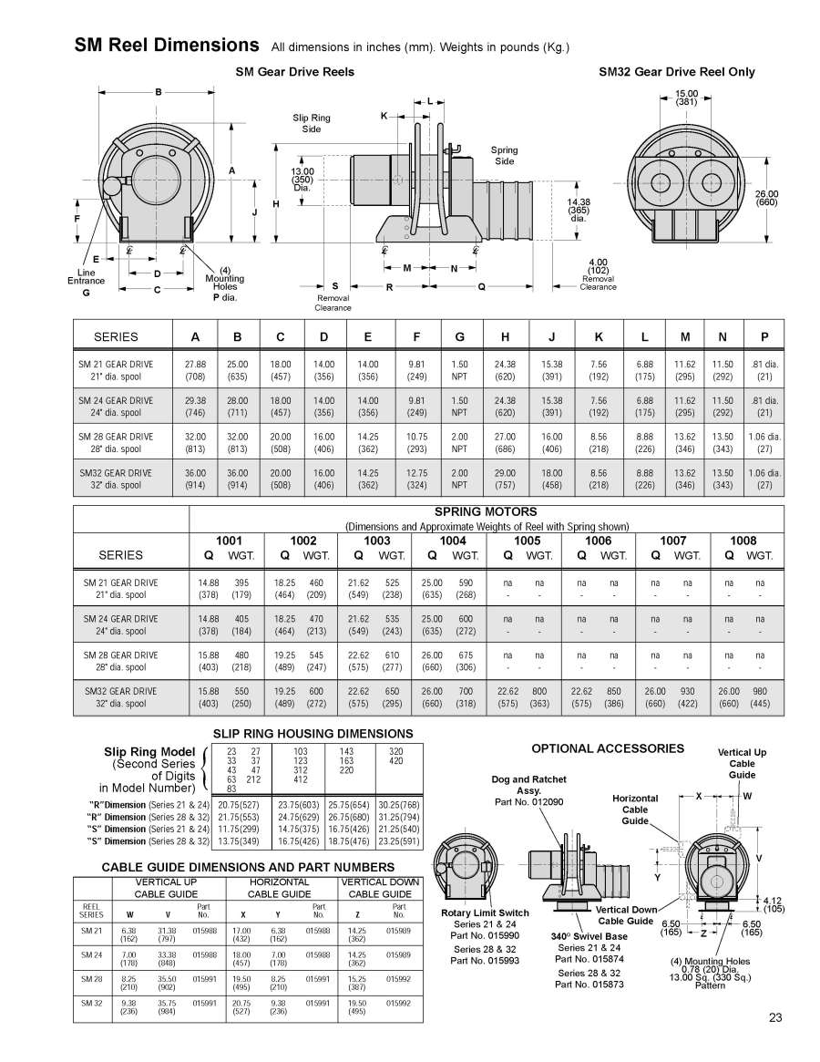  Cable Management: Engineered Products: Cable Reels